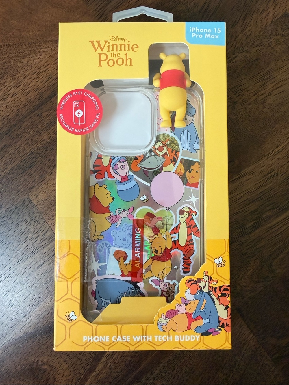 Disney Winnie the Pooh iPhone 15 Pro Max Clear Case with Tech Buddy - NWT